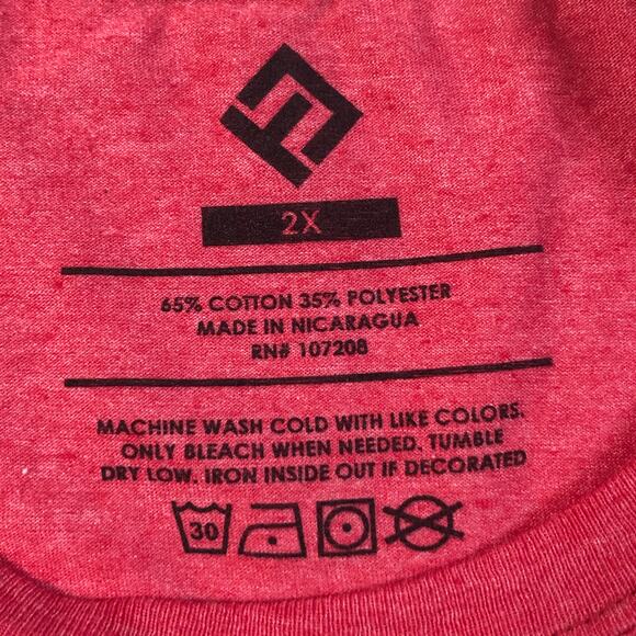 United We Stand Crest Land of the Free Graphic Tee Shirt Men's XXL Red - Picture 4 of 4